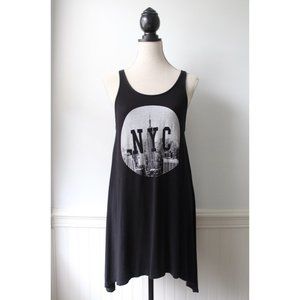 NYC Black Tank Dress with Caged Back XS/S